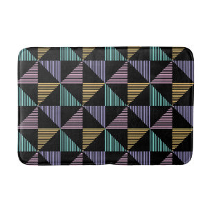 Stylish Abstract Geometric Print – Modern Trendy Bath Mat