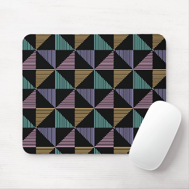 Stylish Abstract Geometric Print – Modern Trendy Mouse Pad (With Mouse)
