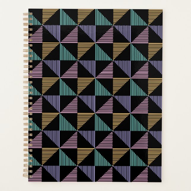 Stylish Abstract Geometric Print – Modern Trendy Planner (Front)