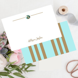 Stylish Abstract Gold & Teal Orb Card