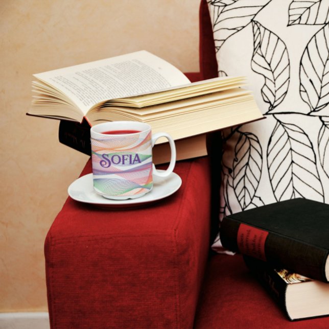 Stylish abstract lavender pattern coffee mug (Creator Uploaded)