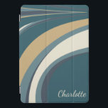 Stylish Abstract Marble Art in Teal Personalized iPad Pro Cover<br><div class="desc">Unique Abstract Marble Fine Art in Blue and Green Personalized iPad Cover</div>