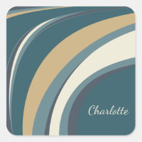 Stylish Abstract Marble Art in Teal Personalized