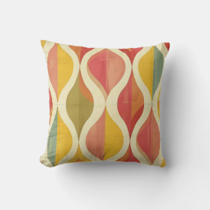 Stylish Abstract Mid Century Pattern Throw Pillow