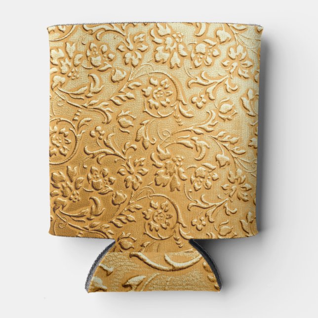 Stylish Abstract: Modern Textured Design Can Cooler (Front)