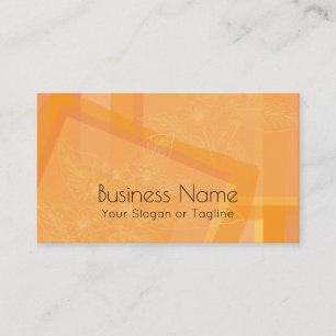 Stylish Abstract Orange Floral Professional Business Card