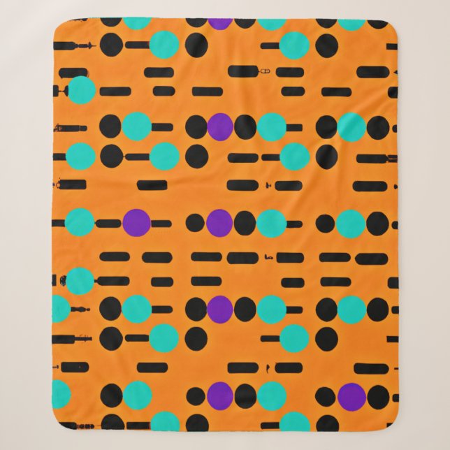 Stylish Abstract Pattern Design Sherpa Blanket (Front)
