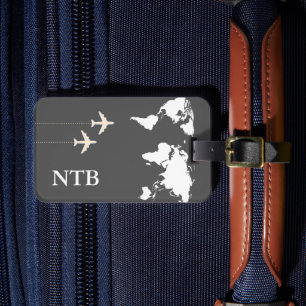 Stylish Airplane Traveller Luggage Tag