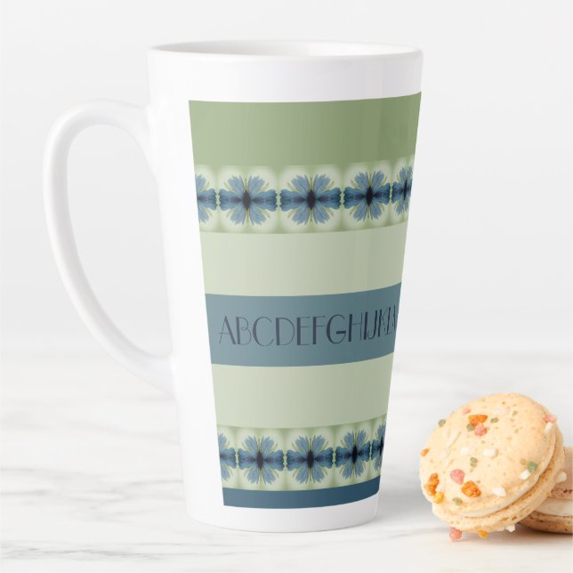 Stylish Alphabet Typography  Latte Mug (In Situ)