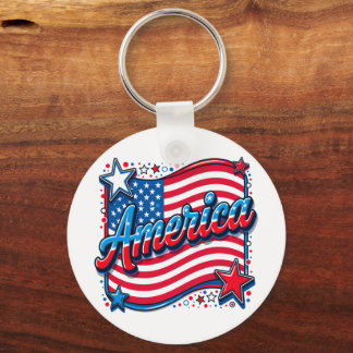 Stylish America Keychain