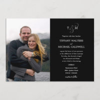 Stylish Ampersand Wedding Photo Invitation