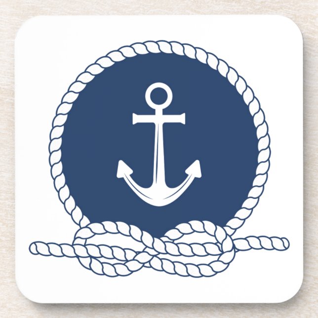 Stylish Anchor And Rope Coaster (Front)