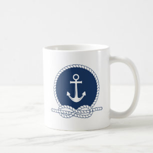 Stylish Anchor And Rope Coffee Mug