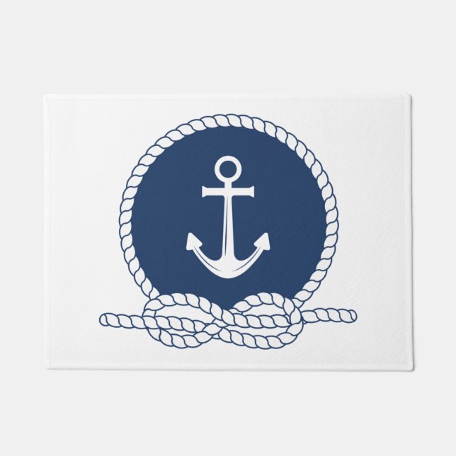Stylish Anchor And Rope Doormat (Front)