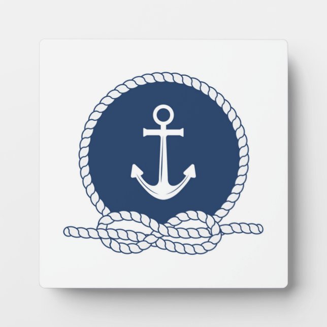Stylish Anchor And Rope Plaque (Front)