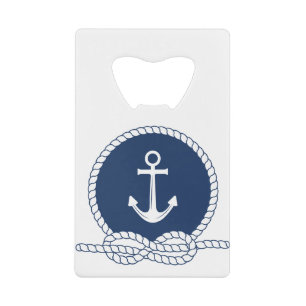 Stylish Anchor And Rope Wallet Bottle Opener