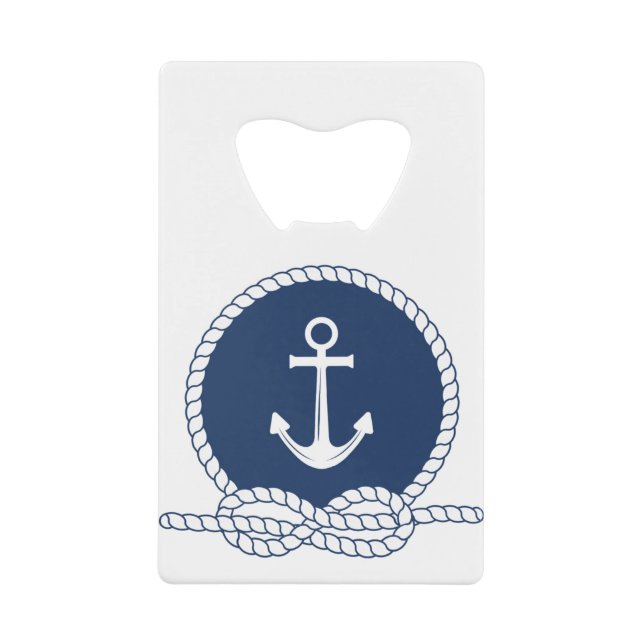 Stylish Anchor And Rope Wallet Bottle Opener (Front)
