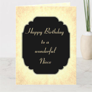 Stylish and elegant Happy Birthday Niece Card