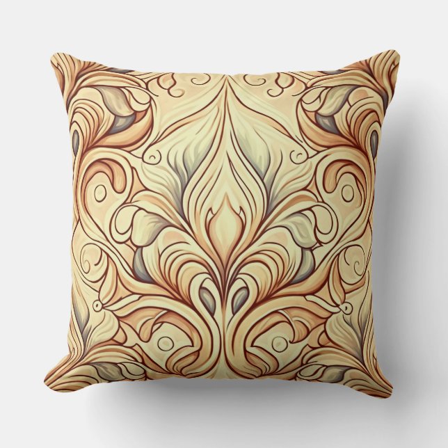 Stylish and Elegent Modern Art Nouveau  Throw Pillow (Front)