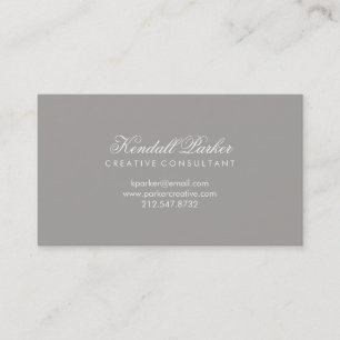 Stylish and Simple Deep Grey Business Card