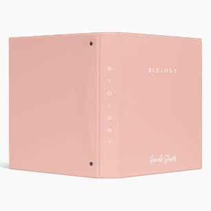 Stylish and Trendy Blush Pink Minimalist Girly Binder