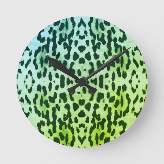 Stylish animal print clock (Front)