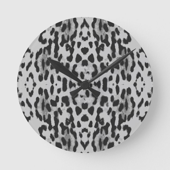 Stylish animal print clock (Front)