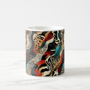 Stylish Animal Print Fusion Design  Coffee Mug