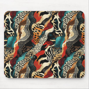 Stylish Animal Print Fusion Design  Mouse Pad
