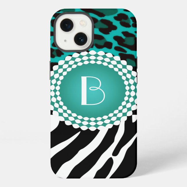 Stylish Animal Prints Zebra and Leopard Patterns iPhone Case (Back)