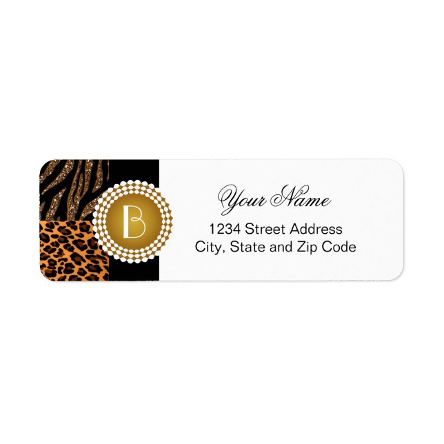 Stylish Animal Prints Zebra et Leopard Patterns (Devant)