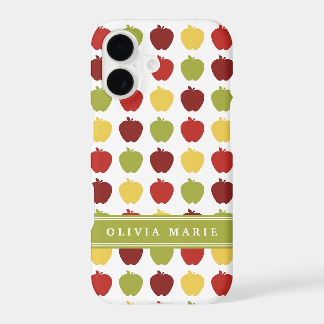 Stylish Apple Pattern with Personalized Name (Back)