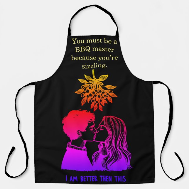 Stylish aprons: women BBQing joyfully Apron (Front)