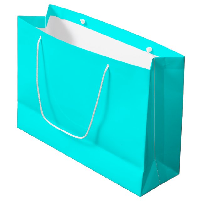 Stylish Aqua Gift Bag Large Size Perfect for Any O (Front Angled)
