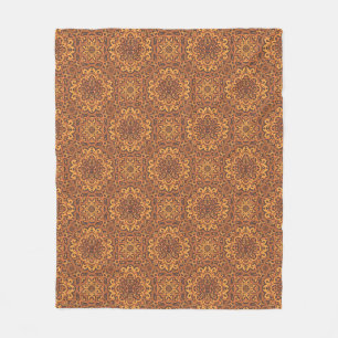 Stylish arabic ornament fleece blanket