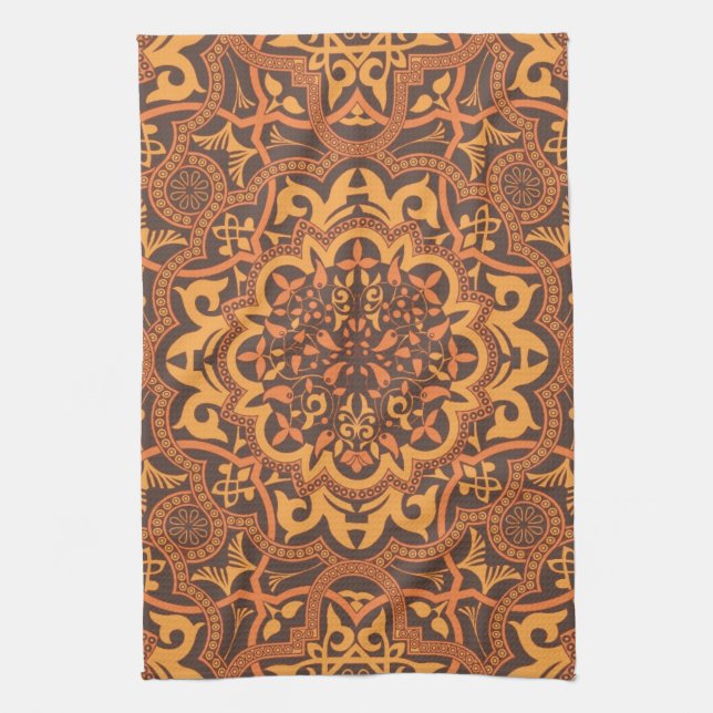 Stylish arabic ornament kitchen towel (Vertical)