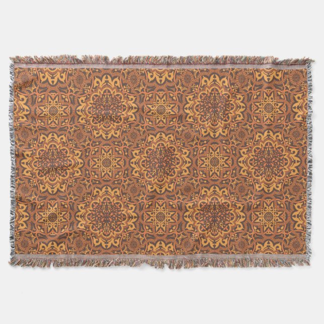 Stylish arabic ornament throw blanket (Front)