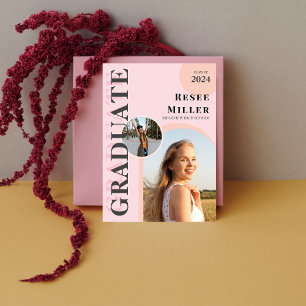 Stylish Arch Photo Graduation Announcement