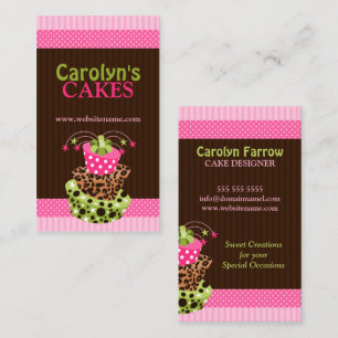 Stylish Art Cake Bakery Business Card