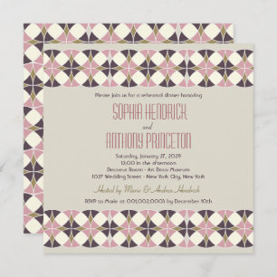 Stylish Art Deco Band Rehearsal Dinner Wedding Invitation