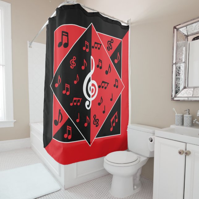 Stylish Art Deco Music theme Red Black White (In Situ)