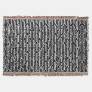 Stylish ArtDeco Chevron Zigzag Throw Blanket