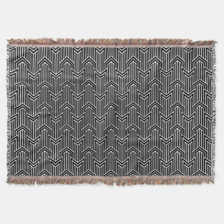Stylish ArtDeco Chevron Zigzag Throw Blanket