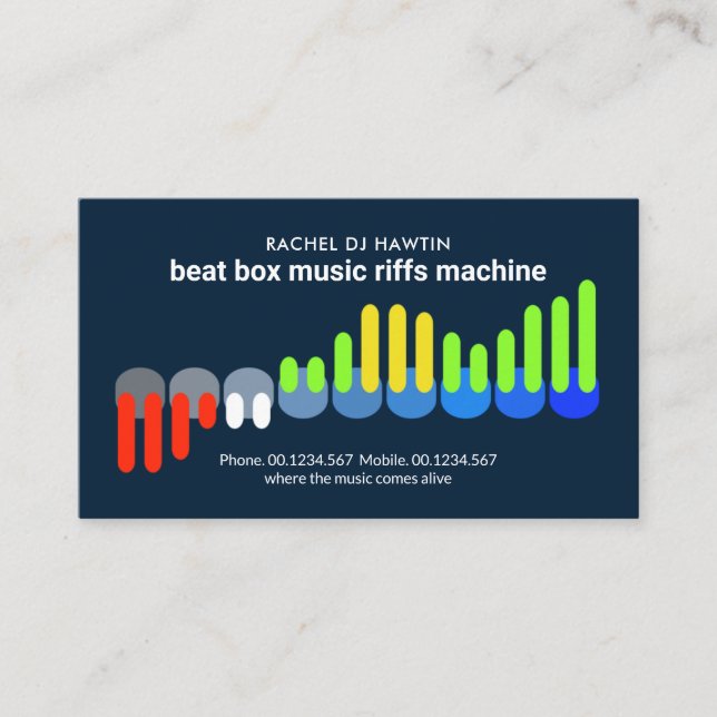 Stylish Audio Display Sound Engineer Deejay Business Card (Front)