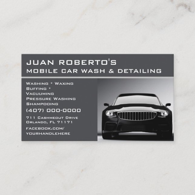 Stylish automotive business card (Front)