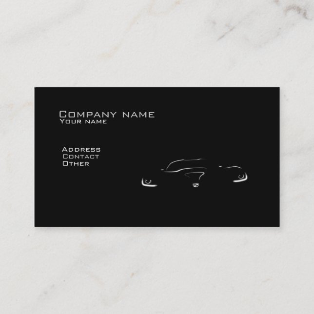 Stylish automotive business card (Front)