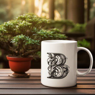  Stylish B: Elegant Initial B Modern Trendy Mug