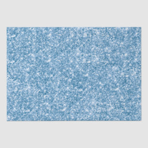 Stylish Baby Blue Shimmer Glitter Glam Pattern Tissue Paper