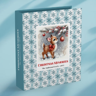 Stylish baby fawn winter scene kids memory album binder