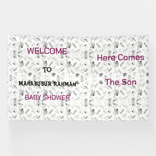 Stylish Baby Shower Banner  (Horizontal)